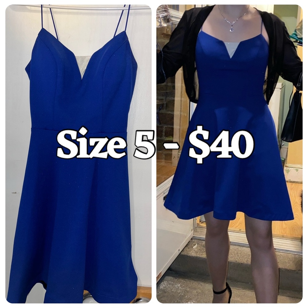 City Triangles Royal Blue Mini Dress